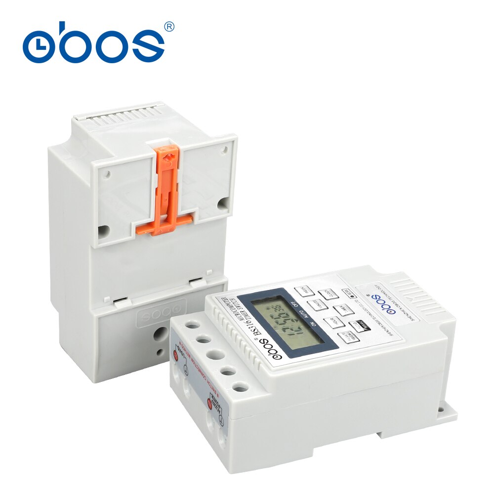 230v 240v 25a digital timer din tid timer digital med tider på/av tid inställd ringde 1m-168h per dag / veckovis drift video