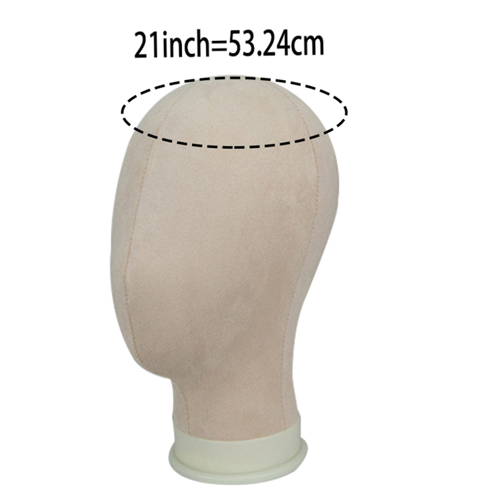 Nowa głowa manekina Stojak na perukę Płócienna głowa z regulowaną głowicą manekina Statyw robić wyświetlania peruk z czapkami na peruki T szpilki: khaki