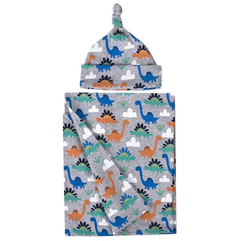 2 pièces/ensemble -né bébé recevant couverture bandeau/chapeau coton lange d'emmaillotage serviette 57BF: 44-3-80 X 80cm