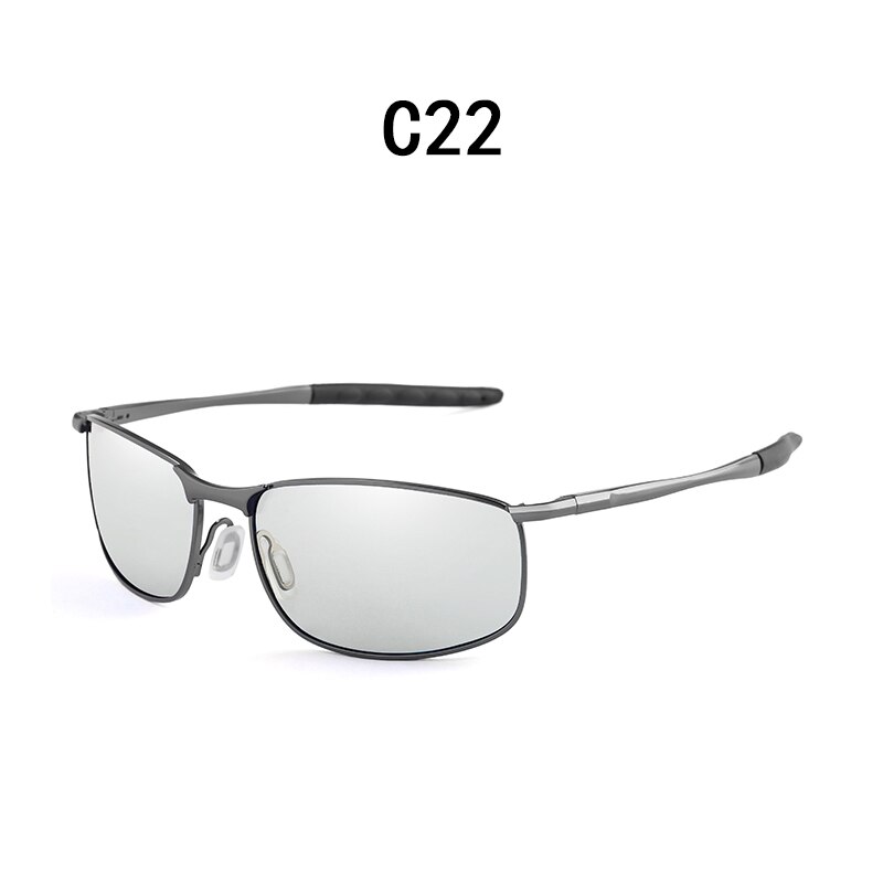 Photochromism Fishing Sunglasses Chameleon Men Women Outdoor Driving Sun Glasses Square Sunglasses Anti-UV Eyewear 11-KPBS1830: 11-KPBS1830-C22