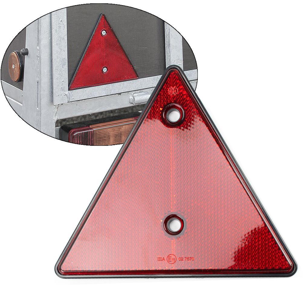 Réflecteurs arrière rouges Triangle réfléchissant pour poteaux de porte réflecteurs de sécurité vis adaptée pour remorque moto caravane directe 1 pièces