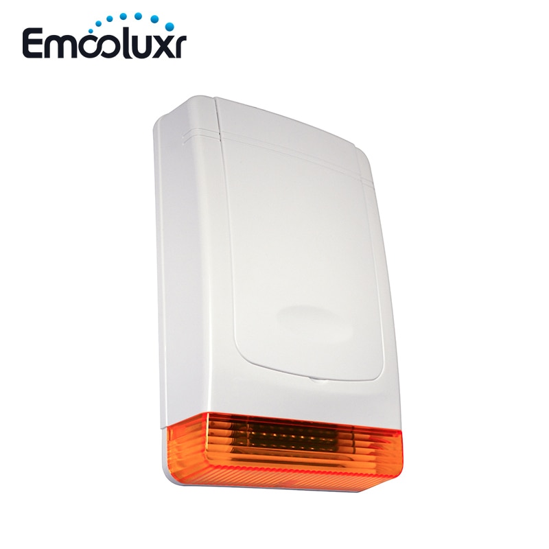 Security Outdoor External Alarm Siren Wired Flashing Warning Alarm Horn 115dB Exterior Sirena Alarma Speaker For Alarm System