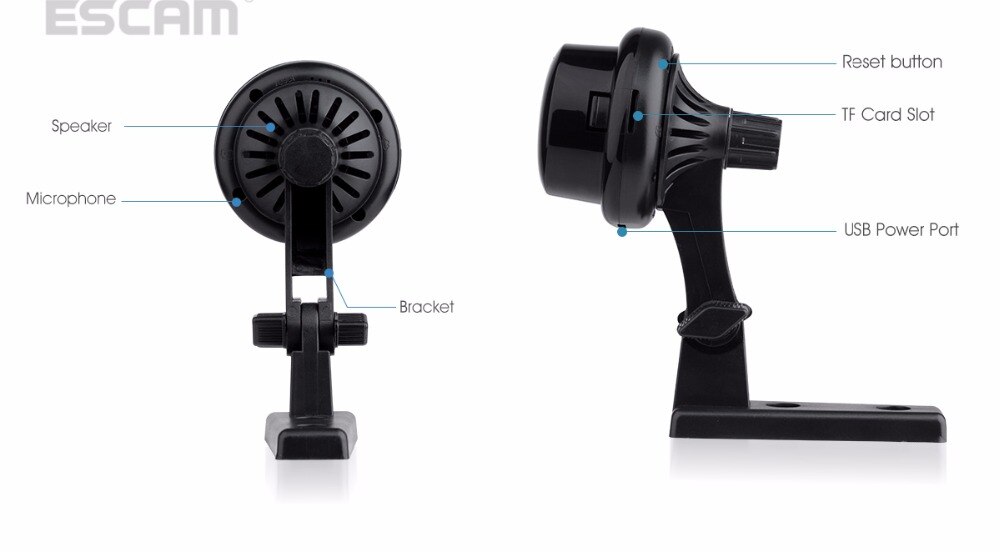 ESCAM 720 P Draadloze WIFI Babyfoon IR Nachtzicht Twee Weg Intercom