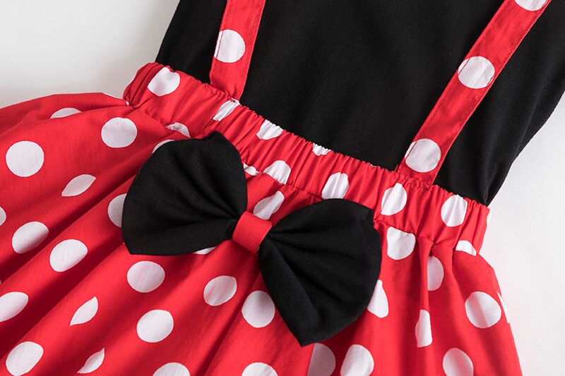 Ubrania dla dzieci moda dla dzieci T-koszula + spódnica pończochowa kreskówka zestawy noworodka dziewczyny ubrania polka kropki dla dzieci ubrania dla dziewczynki 3 sztuk