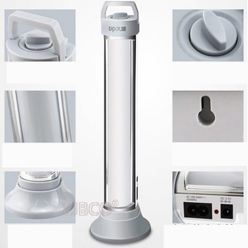 6w genopladelige led camping solcellelampe lys 60 led bordlampe perler sos nødlys led rør læsebog natlys indendørs