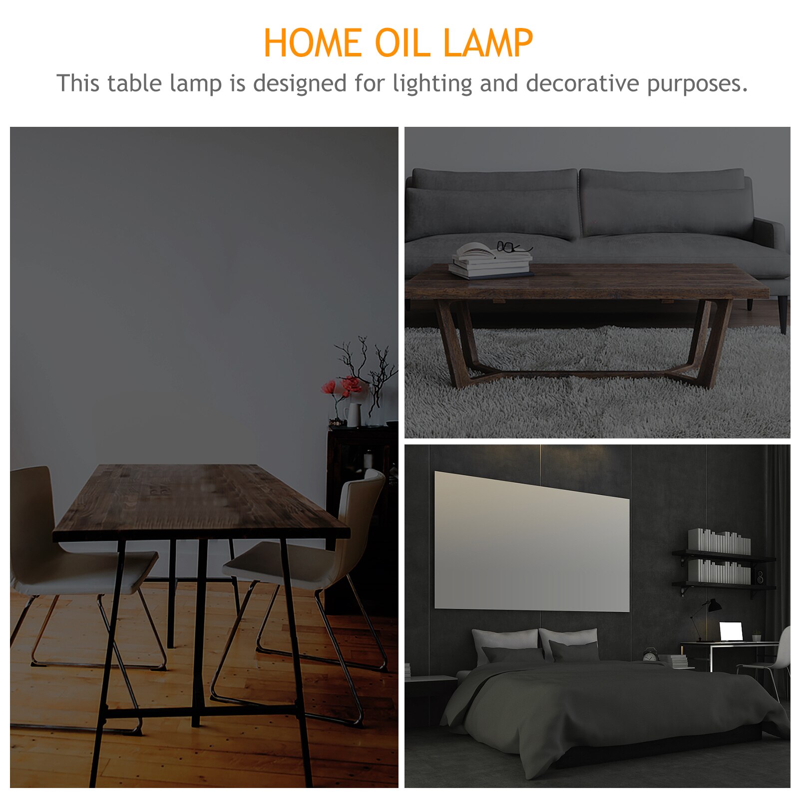 1 Set Desktop Oil Lamp Vintage Kerosene Lamp Handheld Oil Lantern Kerosene Lamp