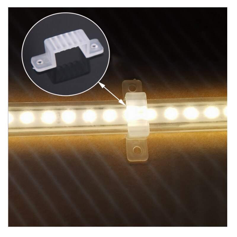 10 Stks/partij Led Strip Connector Silicon Sluiting Clip Voor 8Mm SMD5050 2835 3528 Licht Strip Flexibele Light Strips Bevestiging houder