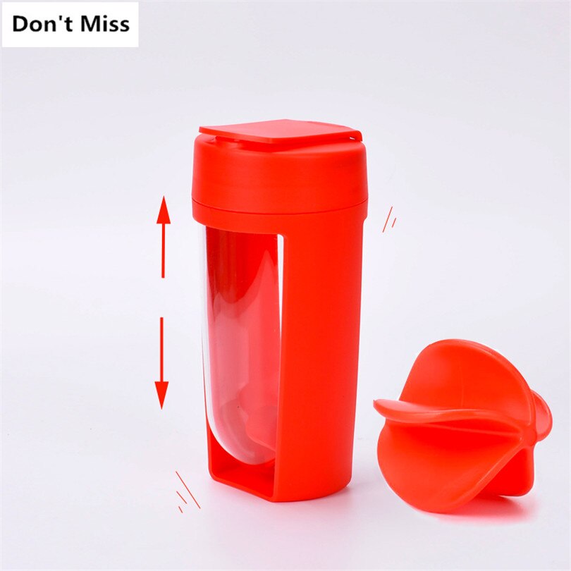 Shaker Fles met Blender Bal Sport Water Flessen Creatieve Drinken Camping Tour Eiwit Shaker Fles 550 ml Plastic Drinkware