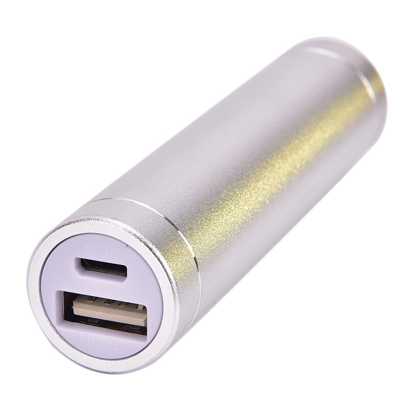 Bærbar diy 2600 mah ekstern usb power bank box batteri 18650 batterioplader til mobiltelefon (intet batteri): Sølv