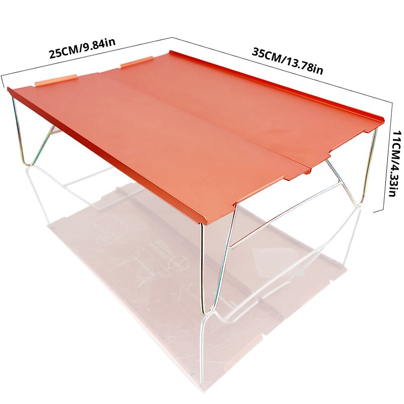 Foldebord camping mini bord folde aluminiumslegering kompakt letvægts mobilbord: 02