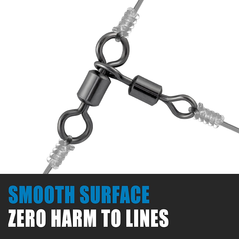 FTK 50 Pz Girelle a 3 gareggiare Barile Pesce giro Girelle Attrezzatura da Pesca Gancio Connettore Surf rig Traina Pesce Gatto rig Acqua Salata Acqua Dolce