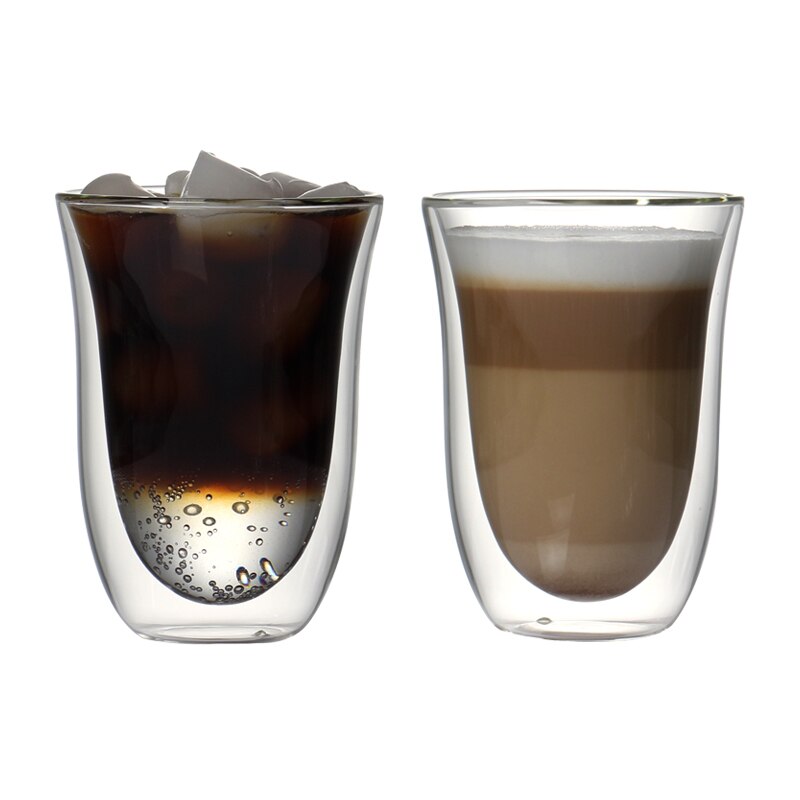 Set of 2 270ml borosilicate Double Wall Coffee Cup for Coffee,Juice,Drink, Latte,Espresso Coffee Cups