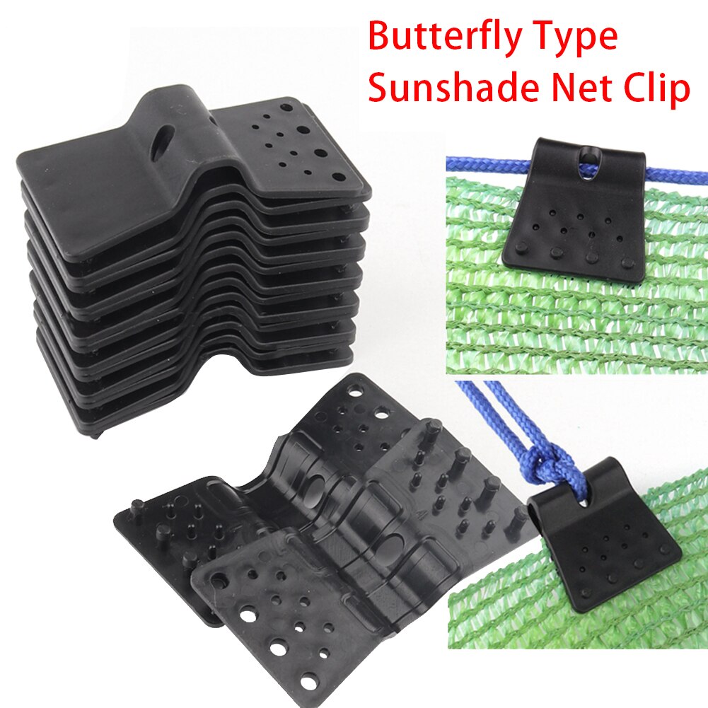 10/20/50pcs Sunshade Net Clip Butterfly Clip Garden Tools Greenhouse Shade Cloth Clips Plastic Fence Shading Net Clips