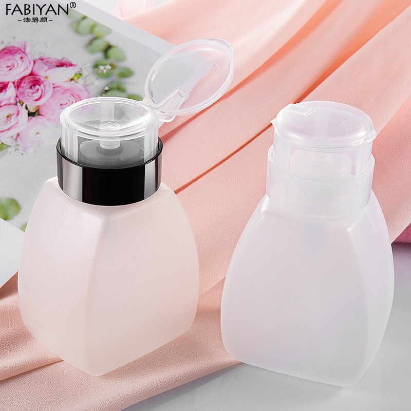 1Pc 250ml Nail Art Empty Plastic Bottle Polish Remover Alcohol Press Pumping Dispenser Nail Art UV Gel Cleaning Manicure Tool