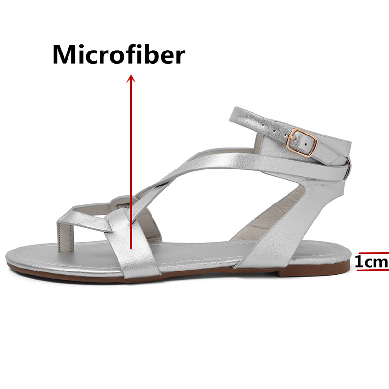 FEDONAS-sandales à sangle fine et Concise en cuir microfibre pour femmes, nouvelle été , boucle plates Rome chaussures décontractées