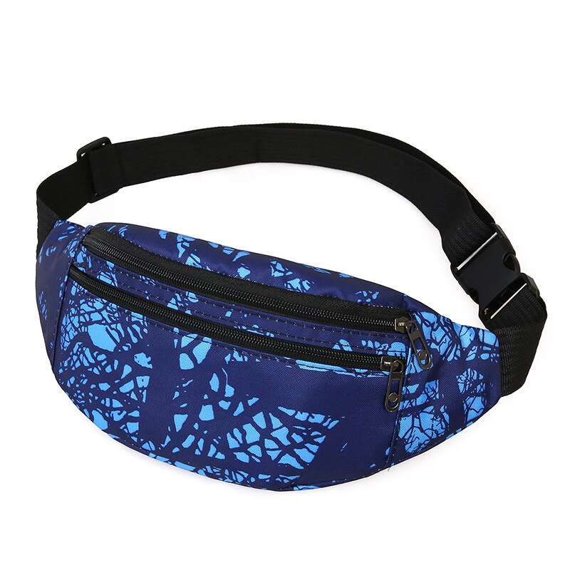 Riñonera holográfica para hombre y mujer, bolso de pecho a la , multifuncional, para teléfono: Blue