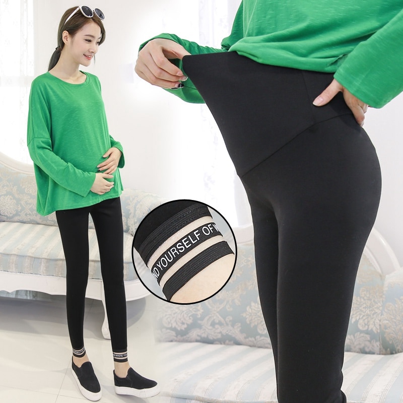 Pantaloni da donna incinta moda primavera versione selvaggia coreana dei piedi pantaloni elasticizzati abbigliamento sottile pantaloni da sollevamento per stomaco da donna incinta