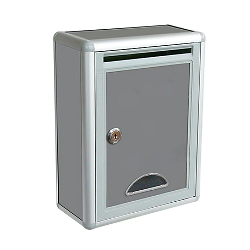 Modern Wall Mounted Lockable Mailbox Outdoor Rainproof Parcel Suggestion Box