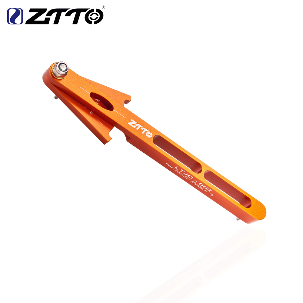 ZTTO-Herramienta Universal para indicador de desgaste de cadena de bicicleta, herramienta de eslabón de cadena, herramienta de reparación de ciclismo de aleación de aluminio: YELLOW