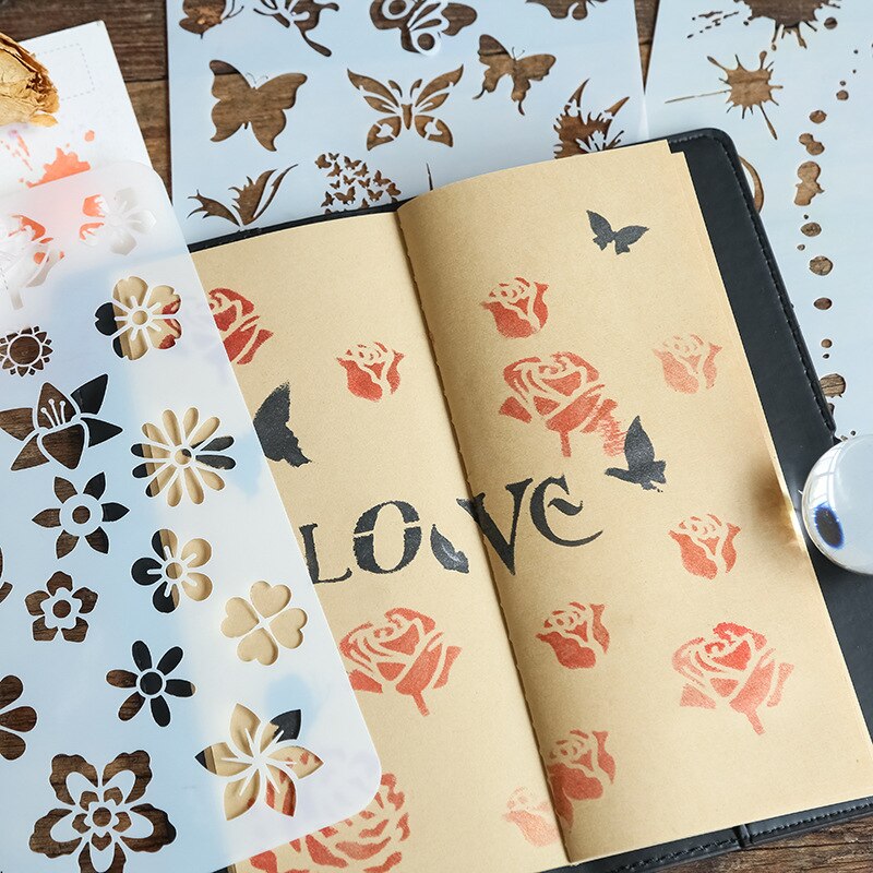 1P Candy Color Finger Stencil Sponge Layering Stencils Template Coloring Sponge DIY Hand Painting Tool