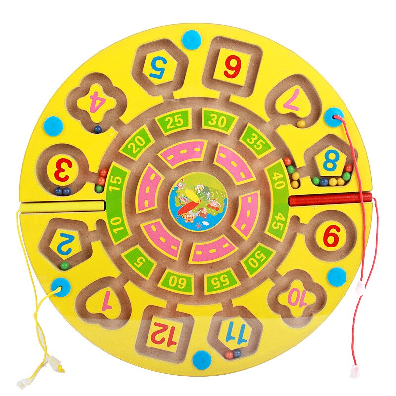 Magnetische labyrinth eltern-kind baby magnetische kinder puzzle 3-4-6 jahre alt mädchen junge intelligenz stift stift spielzeug: clock