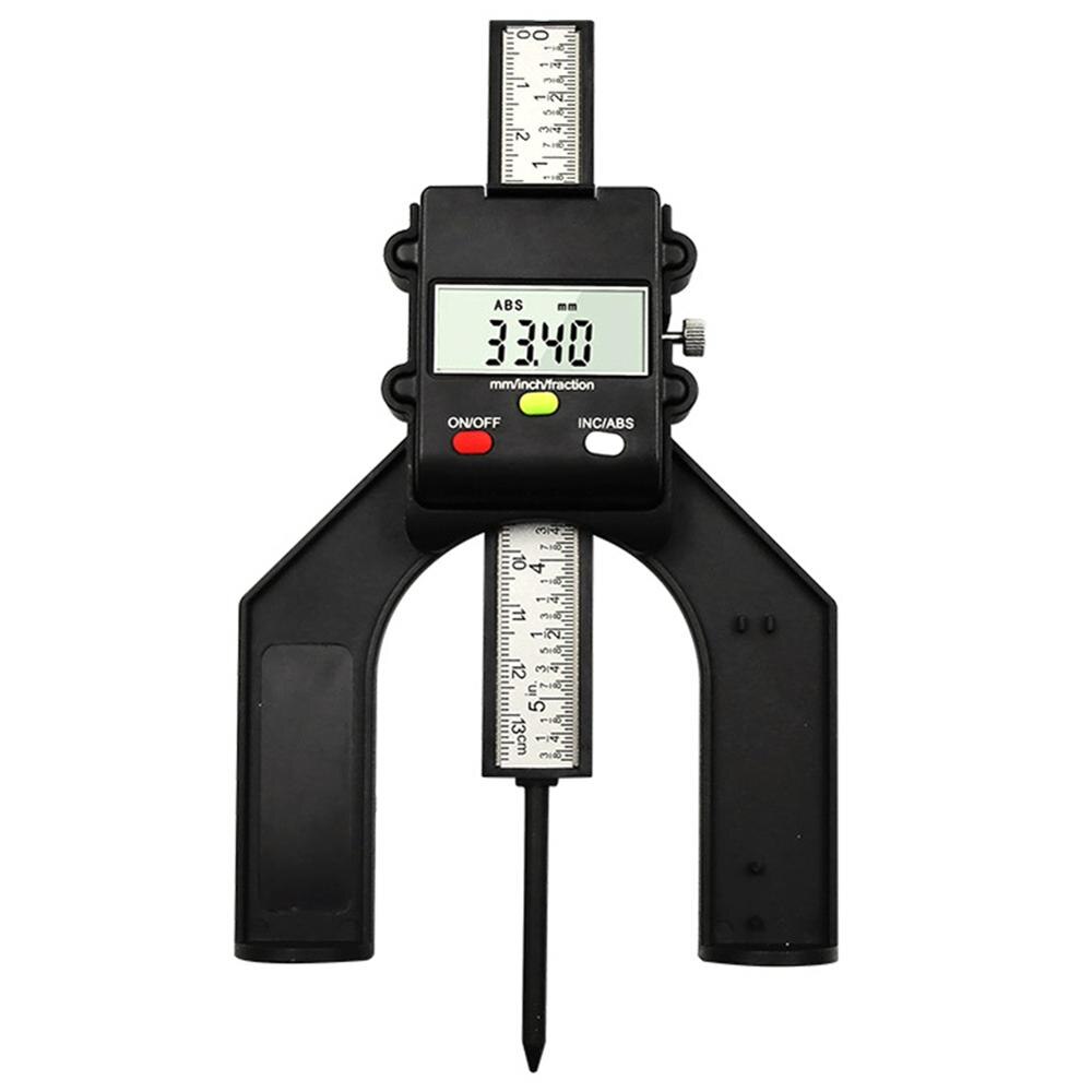 Digital Depth Gauge Digital Tread Depth Gauge LCD Magnetic Self Standing Aperture 80mm Hand Routers Button battery
