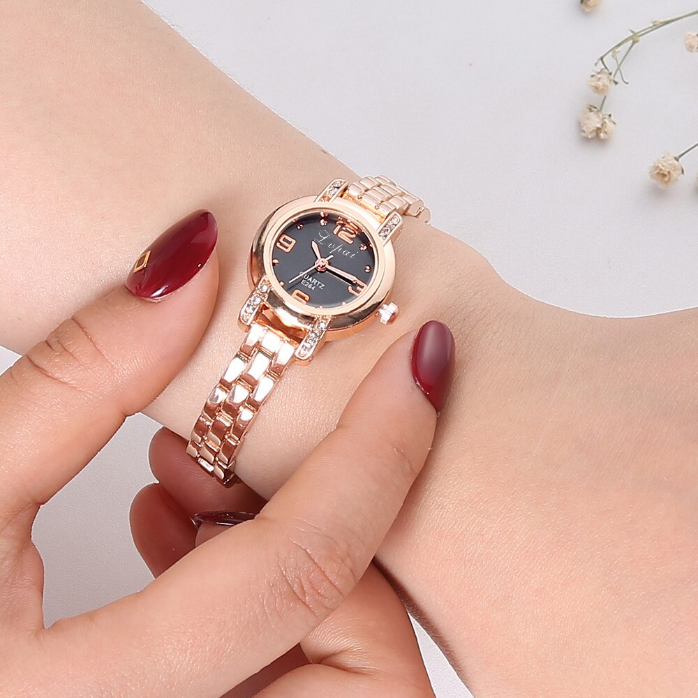 Mode Horloge Dames Vrouwen Unisex Rvs Rhinestone Quartz Horloge Armband horloge eenvoudige business часы женские 03 *