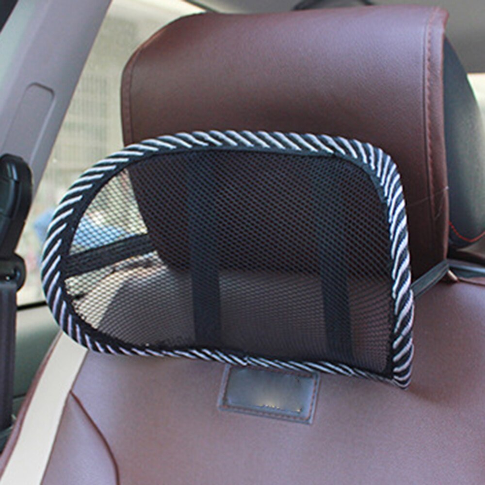 Car Mesh Pillow Neck Support Auto Seat Pillow Cushion Ice Silk Ventilation Pillow Seat Backrest Headrest Interior Accessories