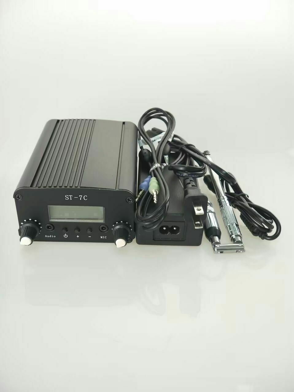 1W/7W ST-7C 76-108MHZ stereo PLL FM transmitter radio station + Antenna + power supply + cable