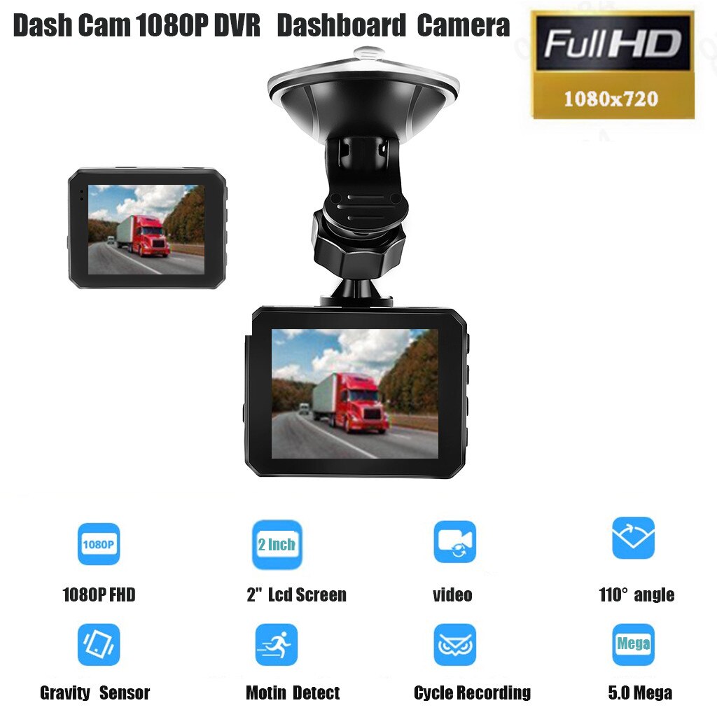 best selling Dash Cam 1080P DVR Dashboard Camera Full HD 2 Inch LCD Screen Driving Recorder for wearable devices