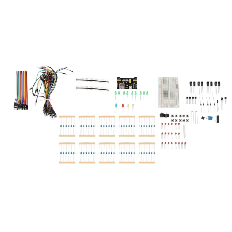 Elektronische Fun Kit Bundel Met Breadboard Kabel Weerstand, Condensator, Potentiometer (235 Items) Voor Arduino, raspberry Pi: Default Title
