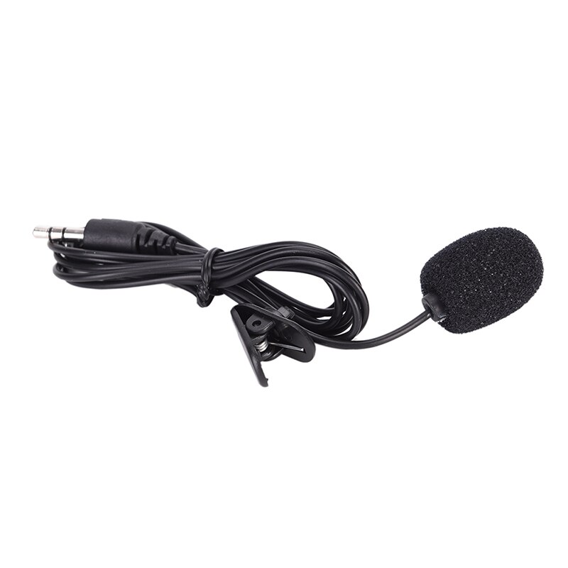cool style mini 3.5mm hands-free mic microphone clip on lavalier lapel for pc laptop black