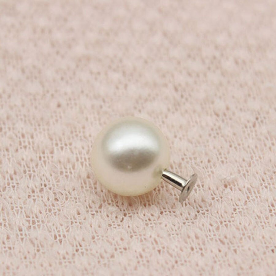 50 stk / lot 6-20mm abs perle nitende rhinestones tøj studs diy leverandør til brudekjole klud