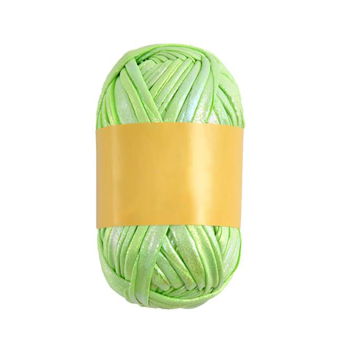 100g Imitation Leather Shiny Crochet Yarn，43.74yd Metallic Tshirt Yarn，DIY Hand Knitting for Bag Blanket Cushion Crochet Yarn: WHITE