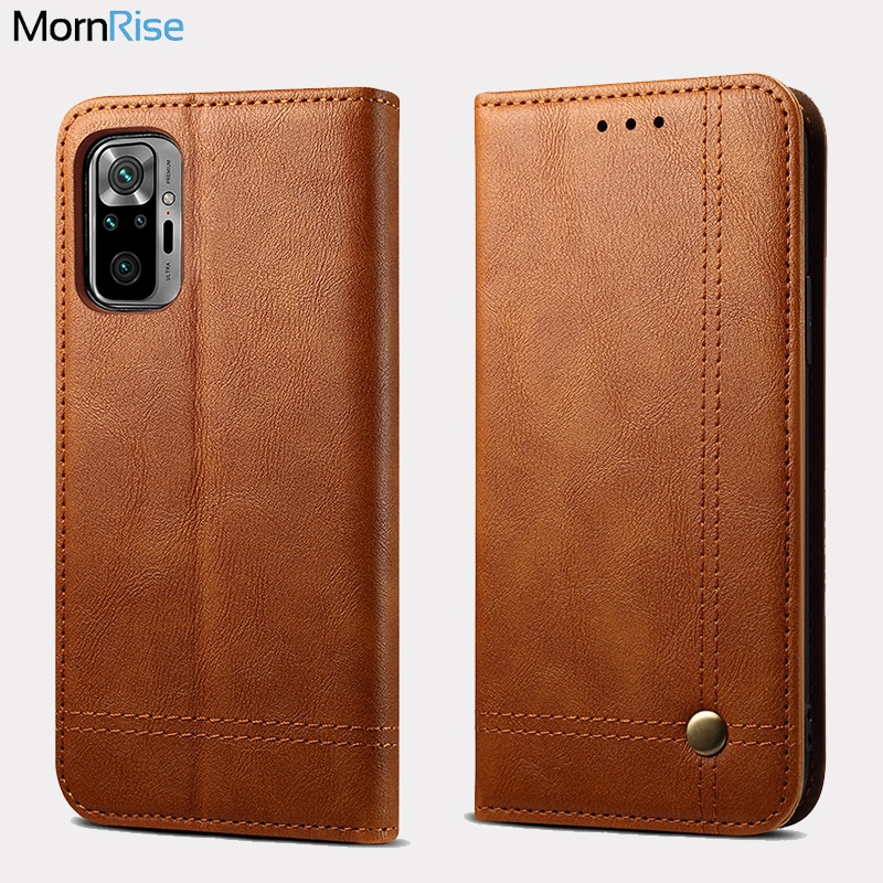 Funda magnética de cuero para teléfono móvil Xiaomi Redmi Note 10 Pro, carcasa de lujo con soporte para tarjetas, estilo Retro