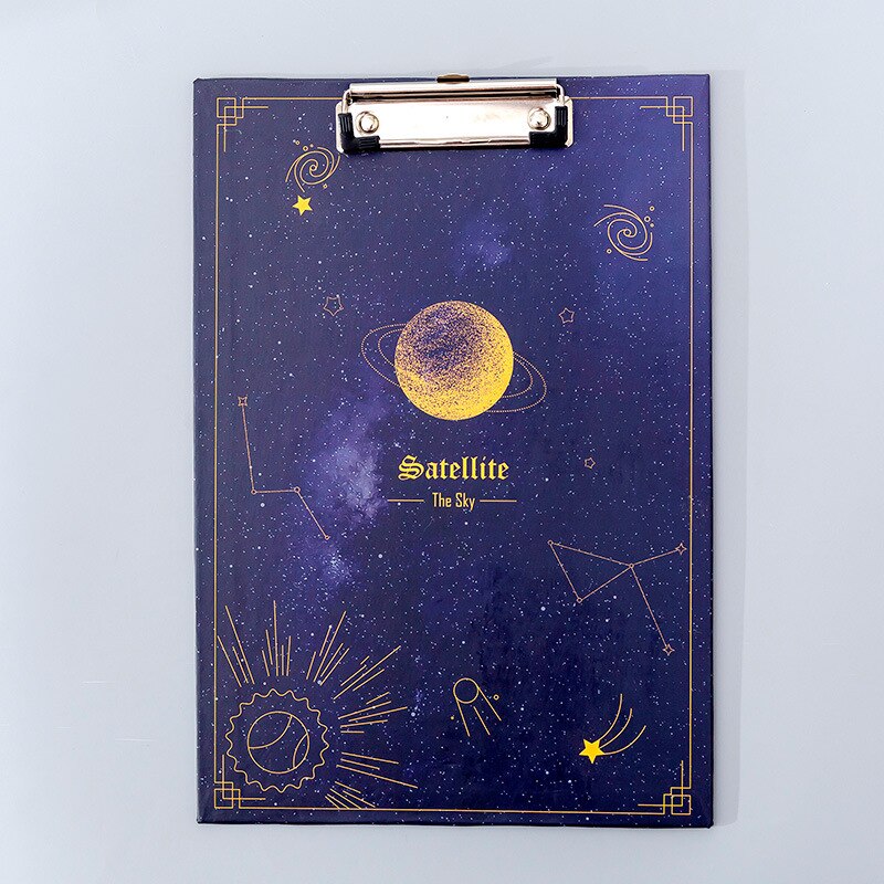 Prancha encadernadora para escrita e escrita a4, tablet criativo estrelado com céu, papelaria, para escrita e escritório: Sun