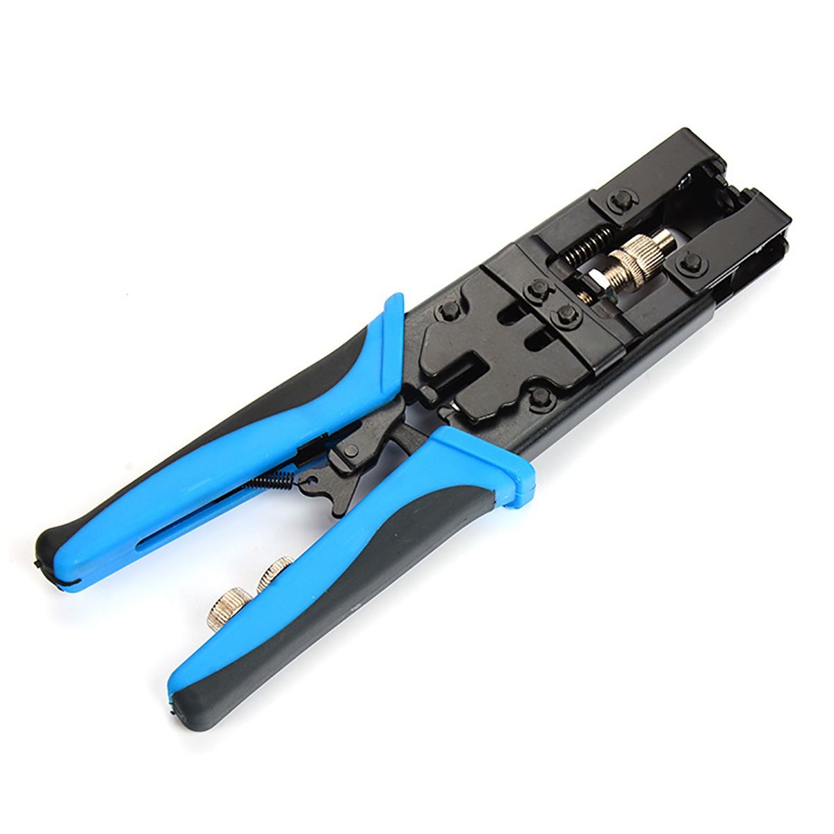 Detail 1pc holdbare coax kompression crimper værktøj bnc/rca/f crimp connector  rg59/58/6 kabel wire cutter justerbar crimp tang