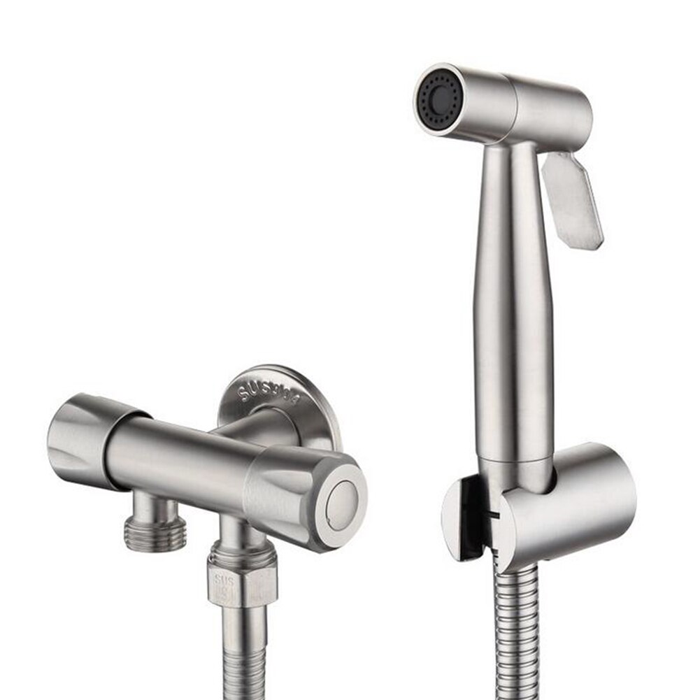 1Set Handheld Bidet Sproeier Set Kit Rvs Hand Bidet Kraan Voor Badkamer Handspuit Douchekop Self schoonmaken