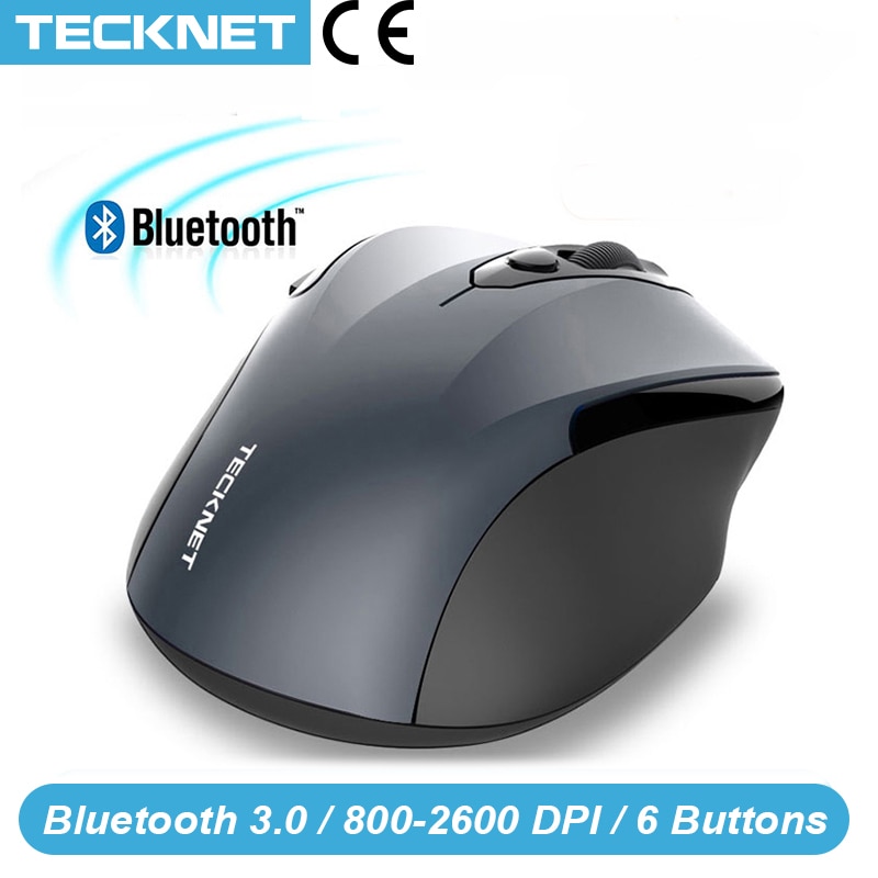 Tecknet Draadloze Muis Computer Bluetooth Muis Pc Mause Ergonomische Muis 2.4Ghz Usb Optische Muizen Voor Laptop Pc