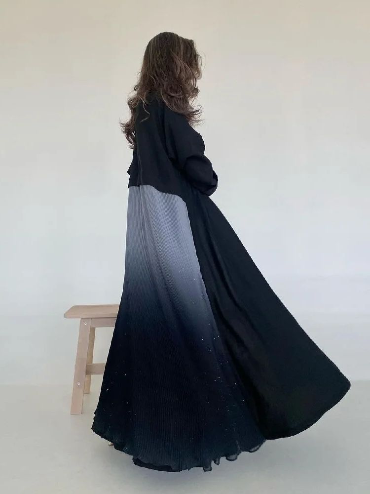 Ramadan Open Chiffon Kimono Abaya Damen Dubai Kaftan Moslim Jas Gebed Kleding Vrouwen Djellaba Kebaya Gewaad Femme Musulmane