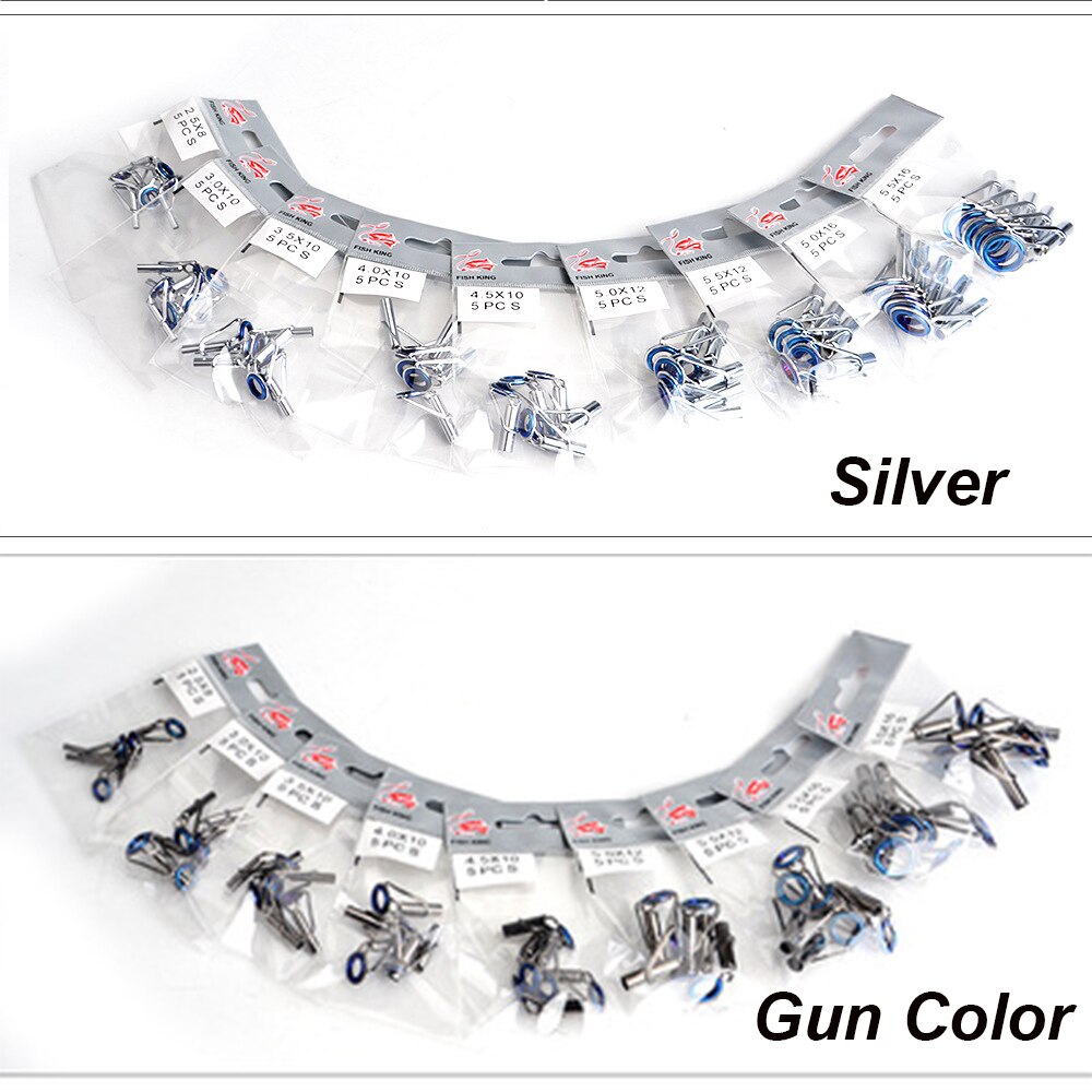 5Pcs 1-9# Oval Eye Ceramic Ring Fishing Rod Guide O Ring Stainless Steel Tip Repair Kit Tackle Box Parts Circle fish Accessories