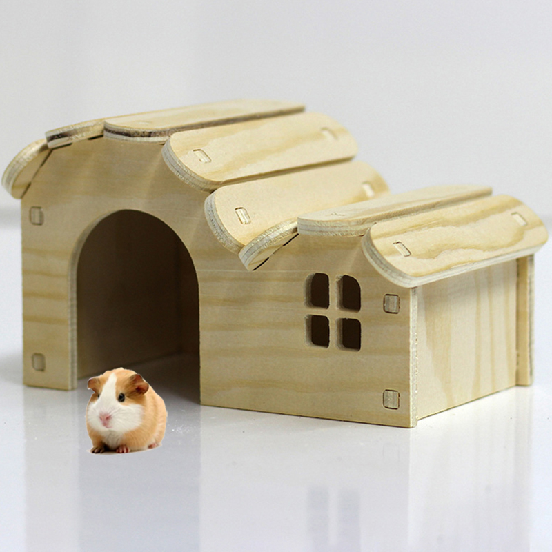 View of 1/2 camada de madeira hamster villa gaiola de luxo... - Grandado
