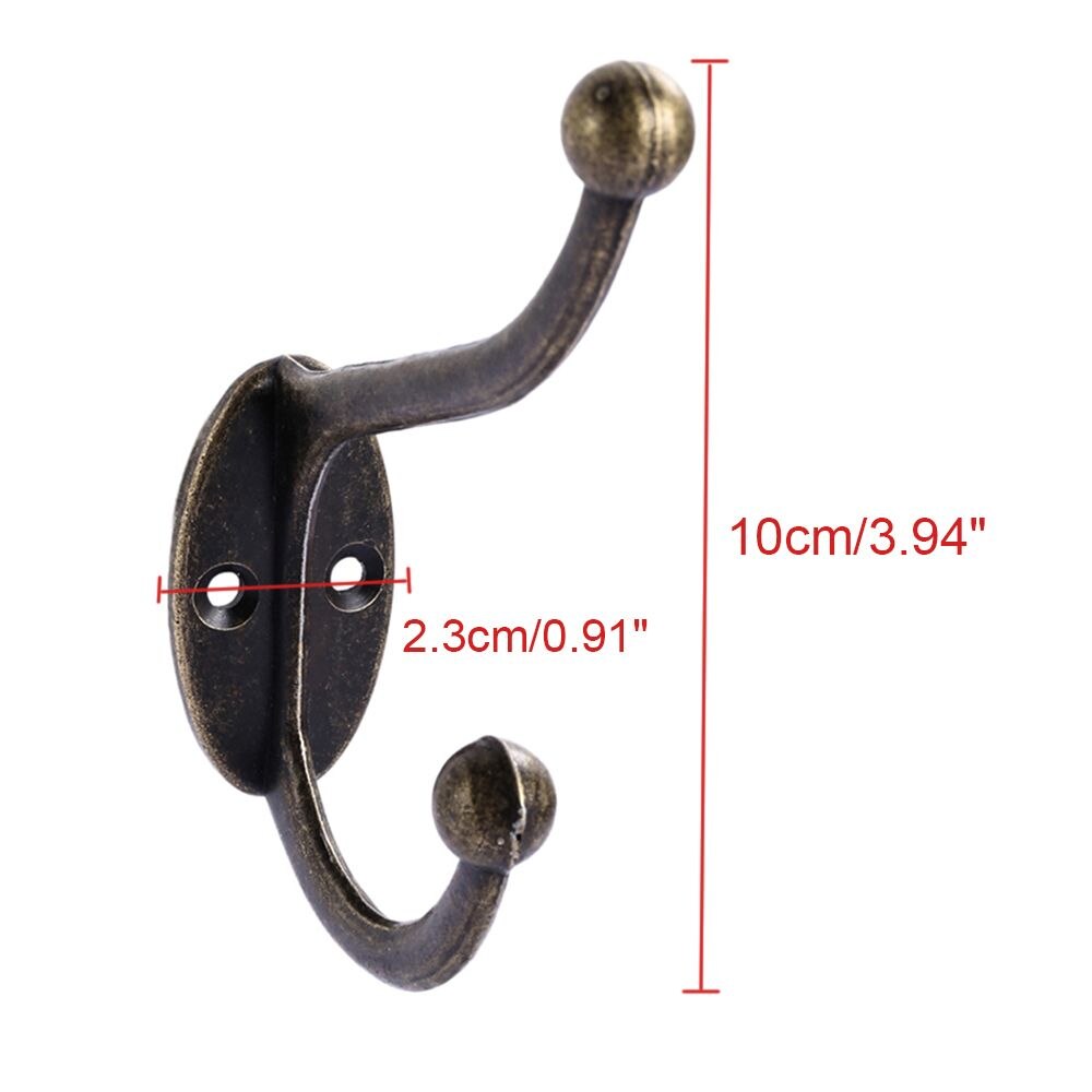 Jahrgang KleiderbüGel Haken Legierung Bronze- Tuch Mantel Tasche Hütte Hängen Haken Schlecht Küche Anitque Gestelle mit Schrauben Tür Halfter