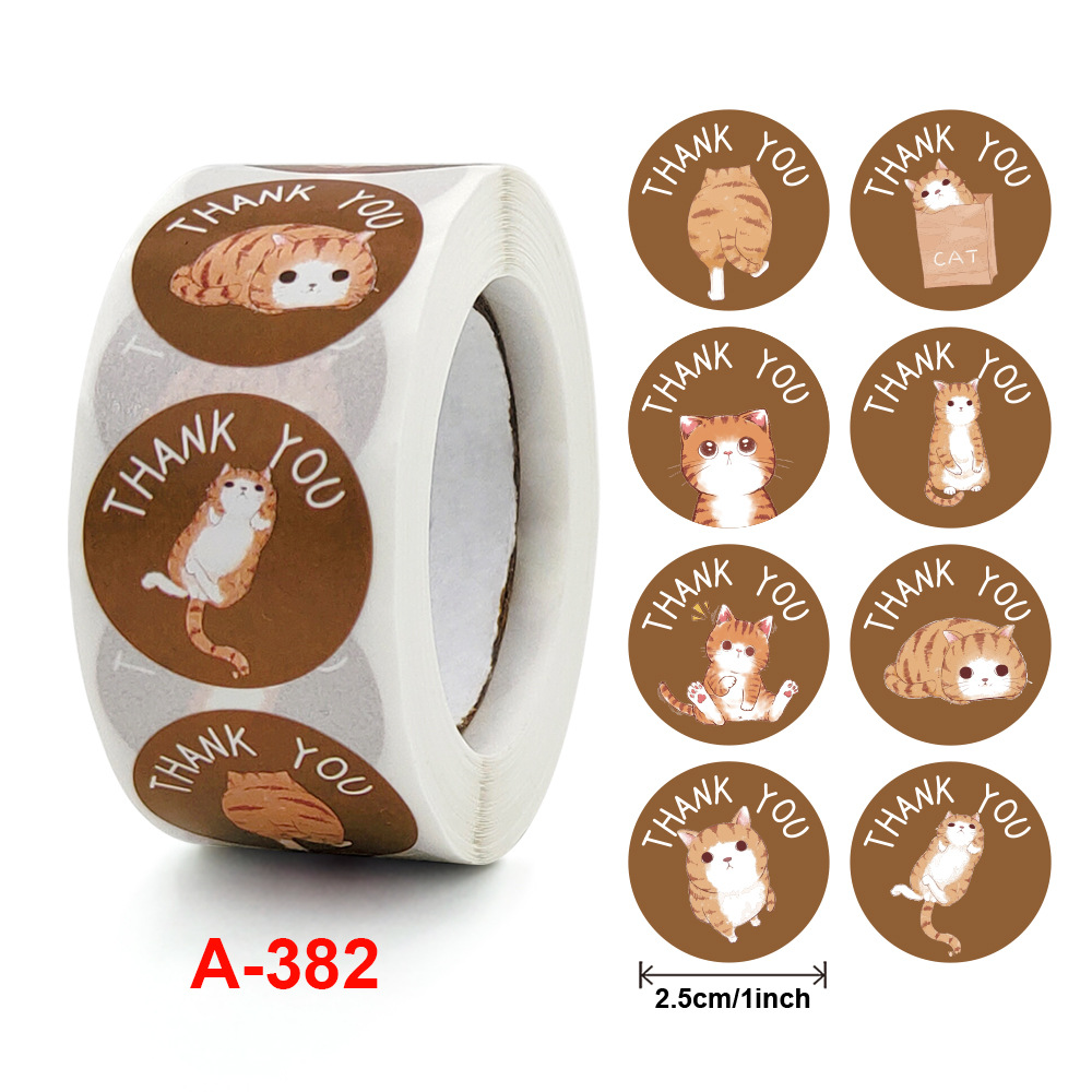 100-500 Stuks Cartoon Dieren Stickers Afdichting Etiketten Voor Leraar Kinderen Kind Briefpapier Dank U Business Inch 2.5 Cm Kawaii: Blauw