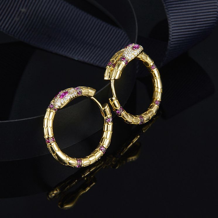 pattern Snake shape rings for women Set in drill gold Adjustable opening lots bulk jewelry DZ 4