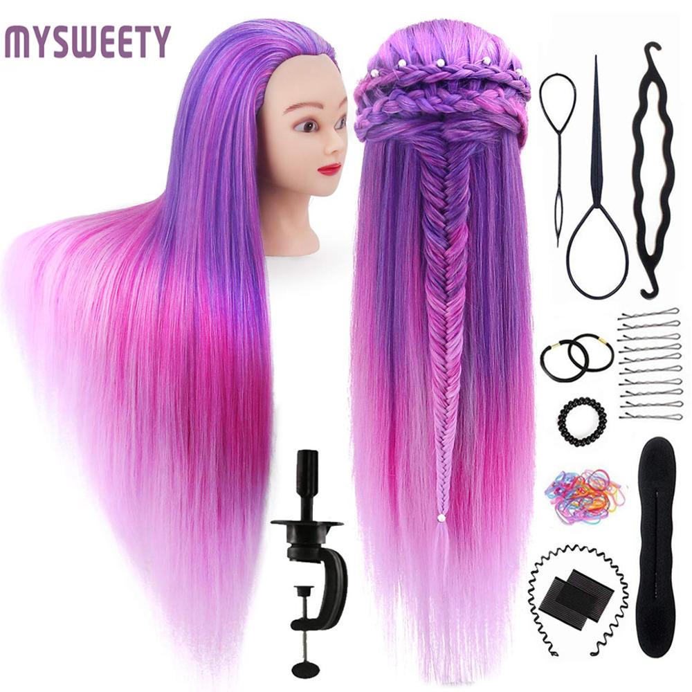 29.5 Inch Dummy Doll Mannequin Manikin Practice Styling Hairdressing Training Head Braiding Hair Head with Clamp