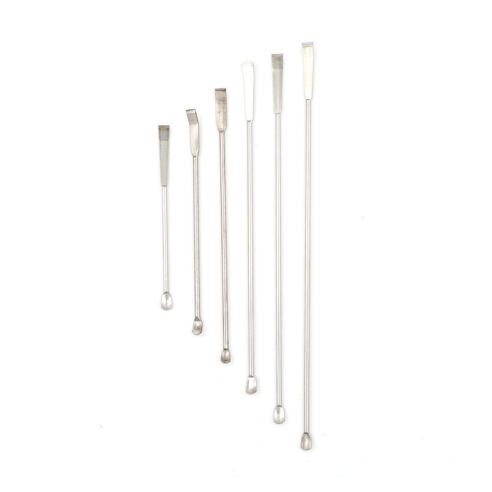 10 cm-22 cm cuchara Medicinal espátula de acero inoxidable cabezal experimento farmacia laboratorio uso