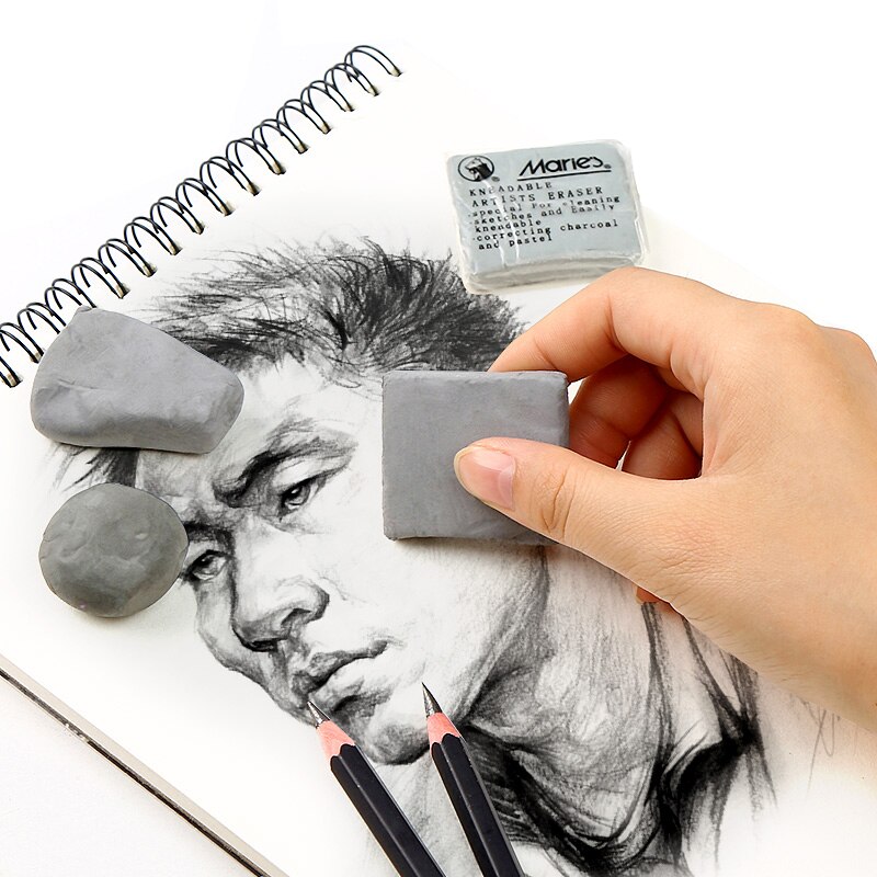 2 uds plasticidad de goma suave goma de borrar destacar goma amasada arte pintura boceto papelería