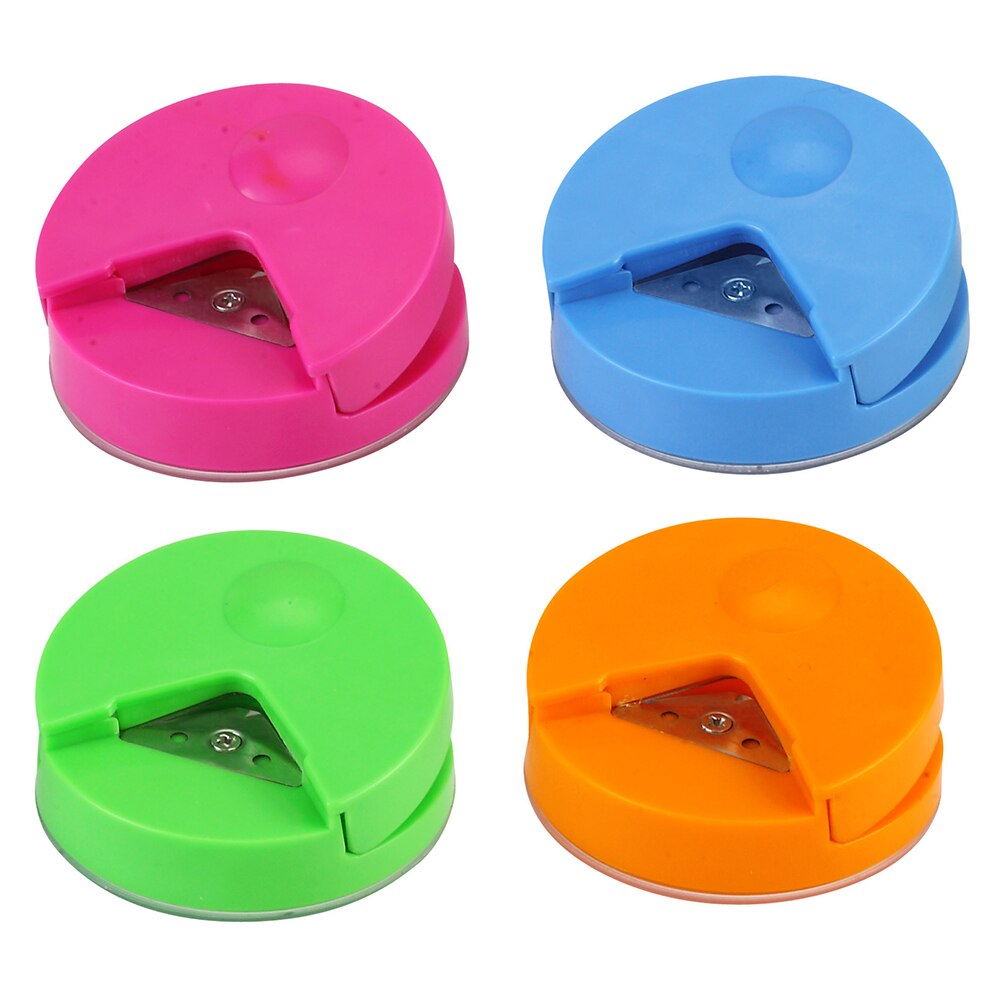 Tilfeldig farge 1 stk  r4 hjørnerunder 4mm papirhullkort fotokutterverktøy håndverk scrapbooking gjør selv mini hjørnerunder