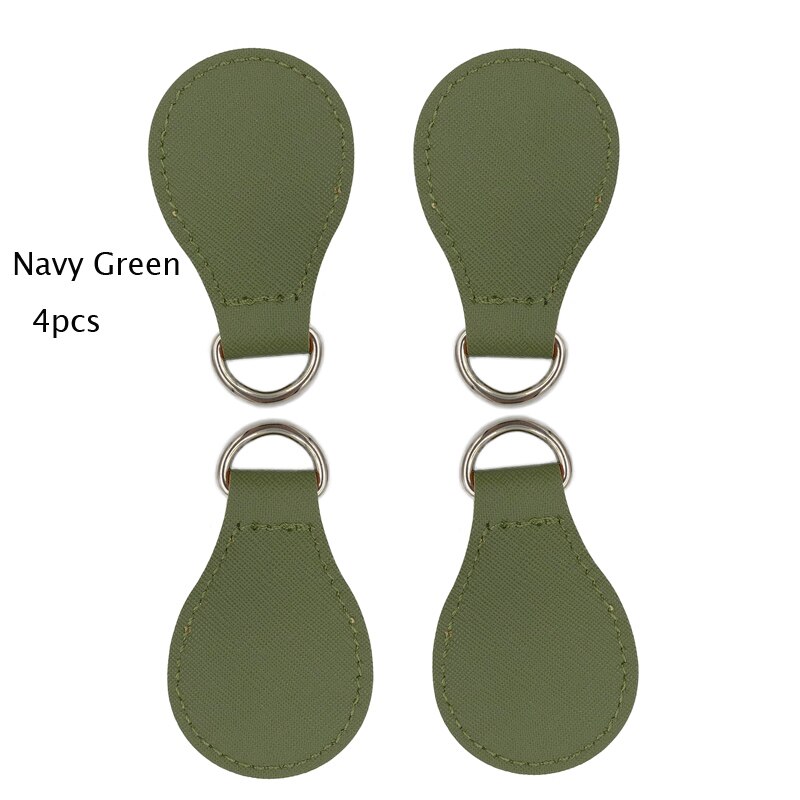 10colors Matte Drops End for Obag handbag PU attachment for O bag Obasket women Bag handle accesories: Navy Green